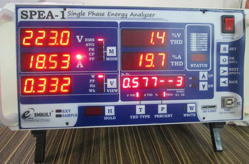 Voltage 3rd Harmonic value of 0.5 Watt led bulb by SPEA-1
